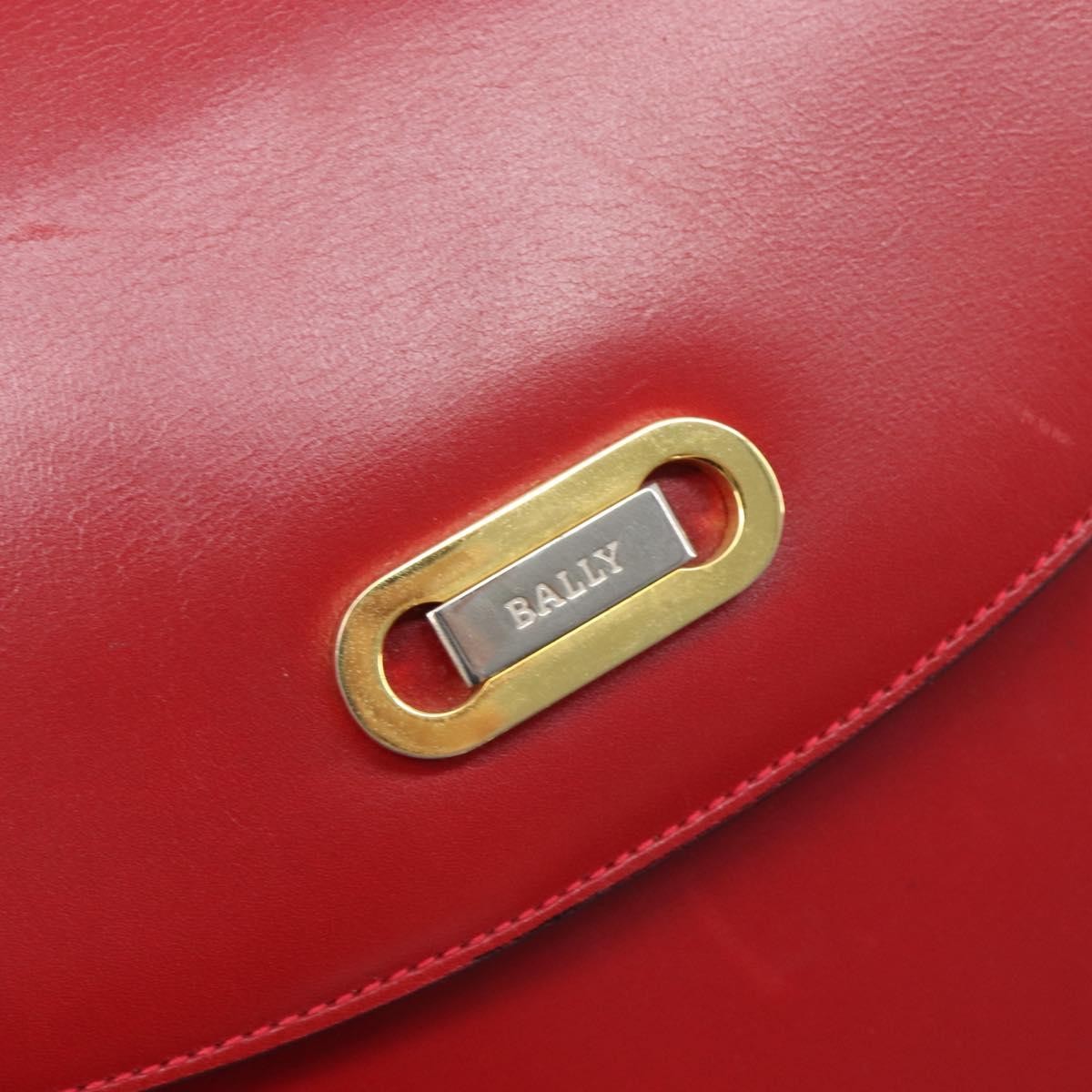 Bally Vintage Leather, Red, Leather, Shoulder Bag