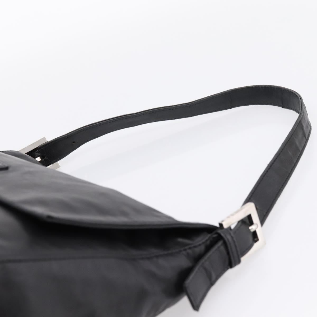 Fendi Mamma Baguette Zucca Jacquard Velvet, Black, Leather, Shoulder Bag