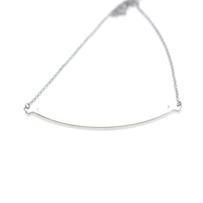 Tiffany & Co. T Smile Pendant 18K White Gold, Silver, White Gold, Necklace