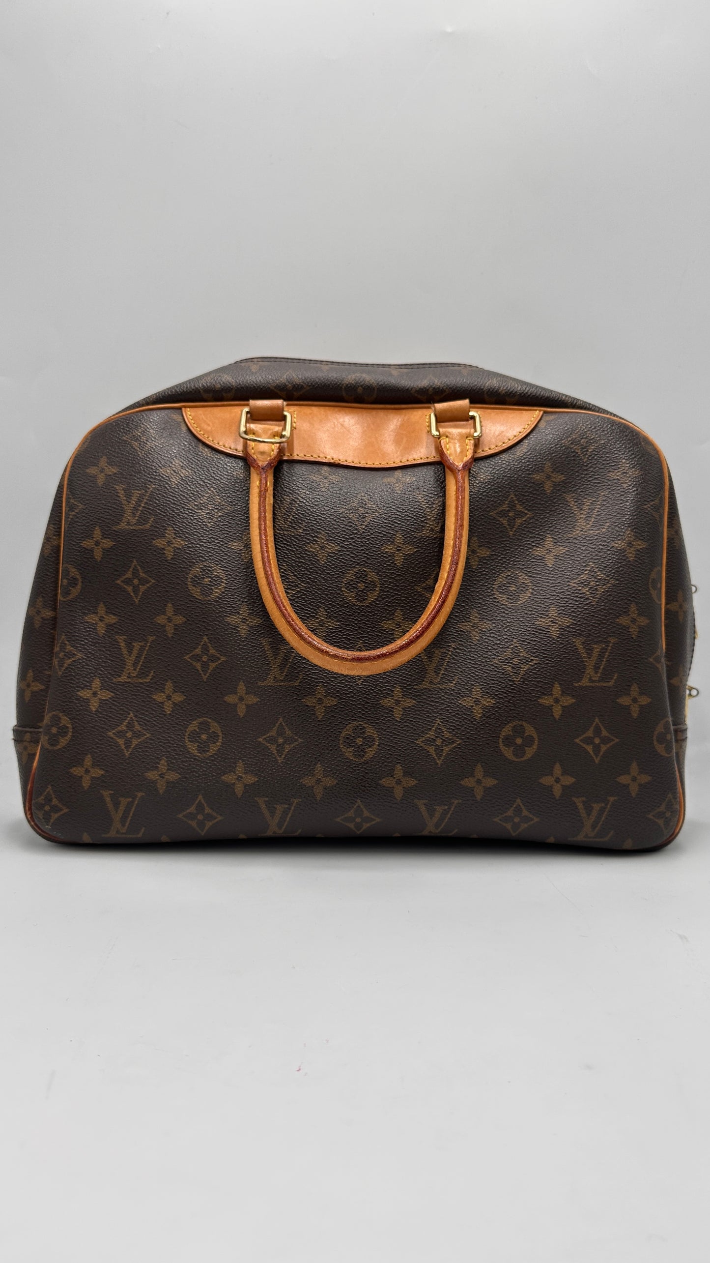 Louis Vuitton Deauville Handbag Monogram Canvas, BROWN, CANVAS, Handbag