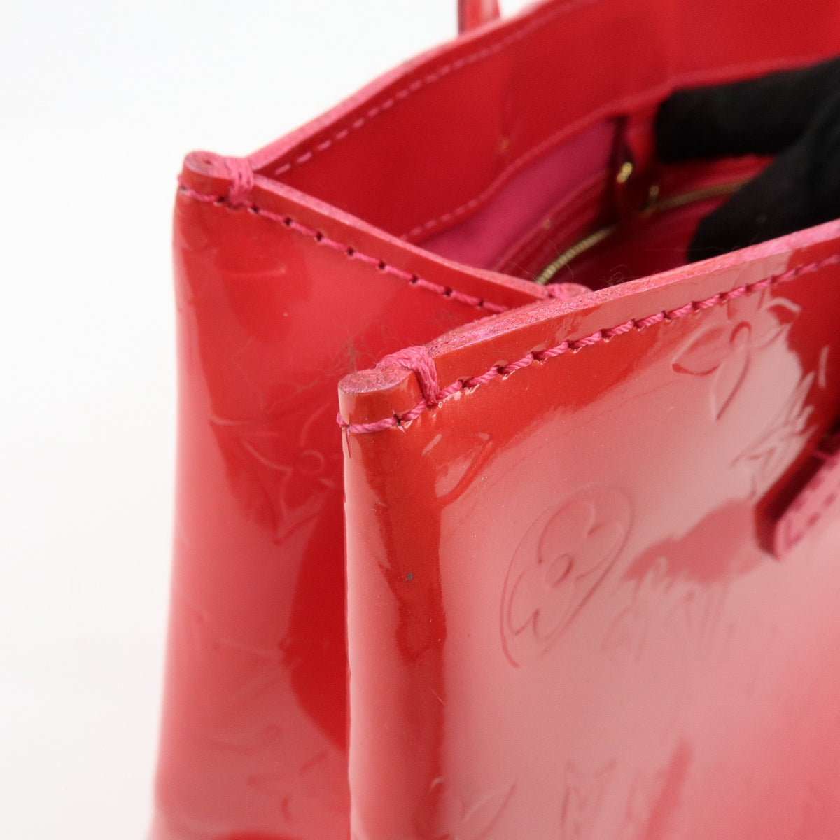 Louis Vuitton Wilshire Monogram Vernis, Pink, Patent Leather, Handbag