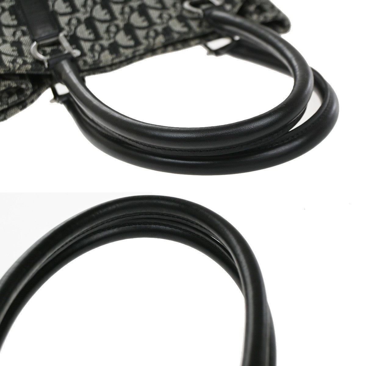 Christian Dior Vintage Open Diorissimo Canvas, Black, Canvas, Tote Bag