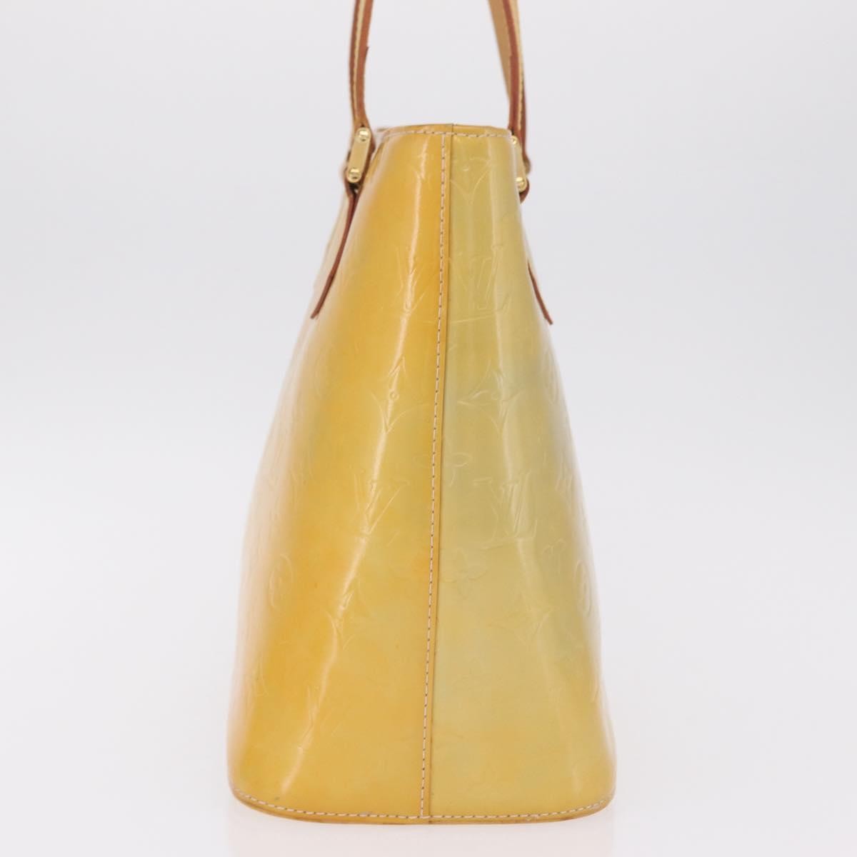 Louis Vuitton Houston Monogram Vernis, Yellow, Patent Leather, Handbag