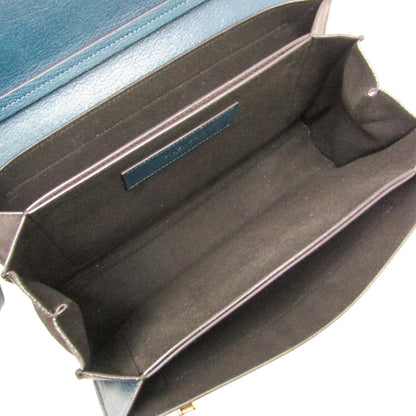 Givenchy GV3 Flap Leather with Suede, Blue, Leather, Handbag