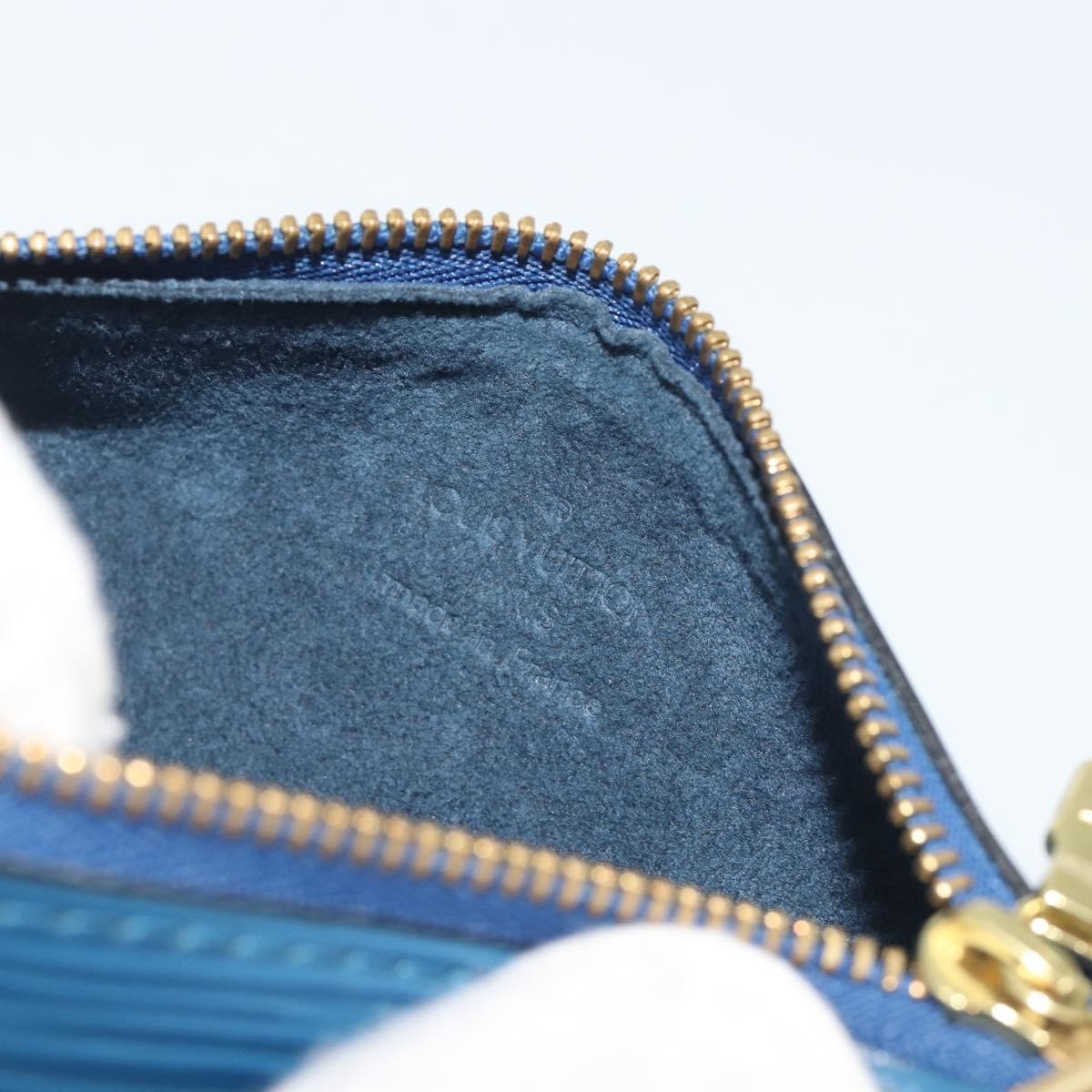 Louis Vuitton Soufflot Pochette Epi Leather, Blue, Leather, Clutch