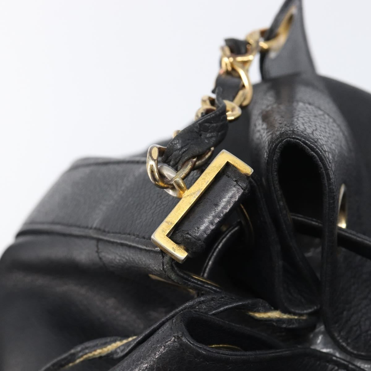 Chanel Vintage CC Drawstring Bucket Caviar, Black, Leather, Handbag