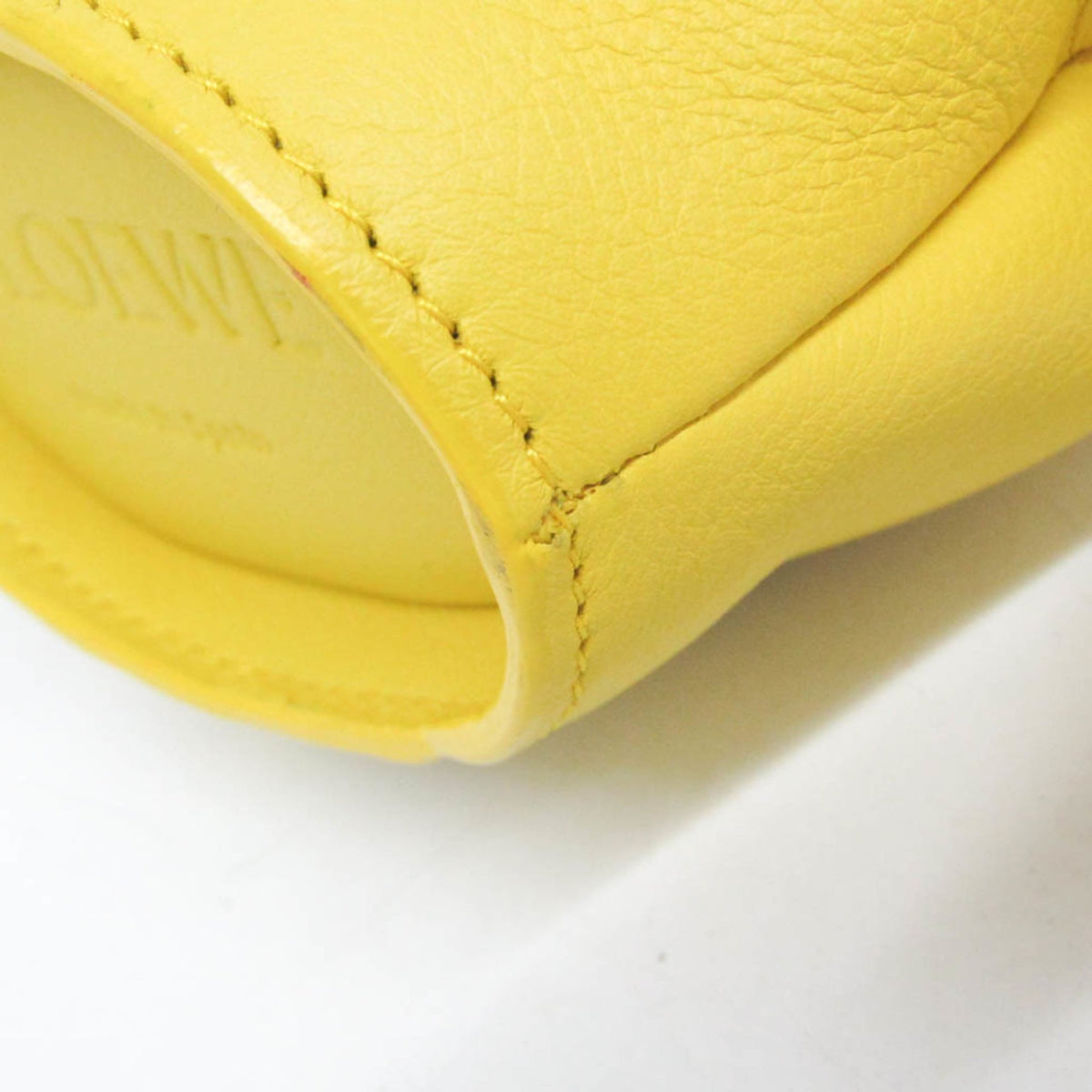 Loewe Elephant Coin Purse Leather, Yellow, Leather, Clutch