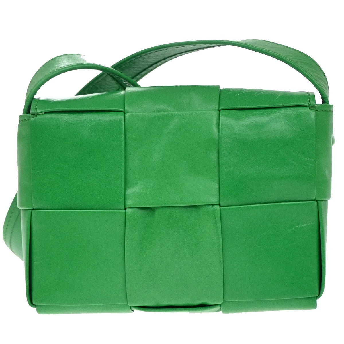 Bottega Veneta Cassette Maxi Intrecciato Leather, Green, Leather, Crossbody Bag