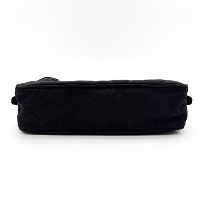 Prada Convertible Quilted Tessuto, Black, Nylon, Shoulder Bag