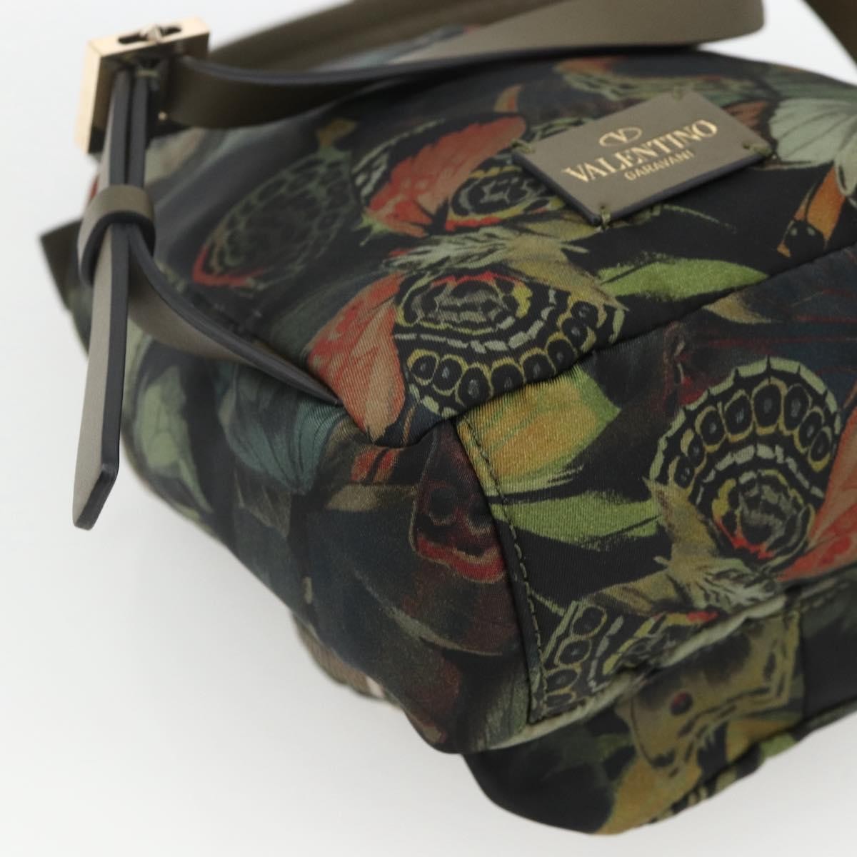 Valentino Garavani Backpack Denim with Butterfly Applique, Khaki, Nylon, Backpack