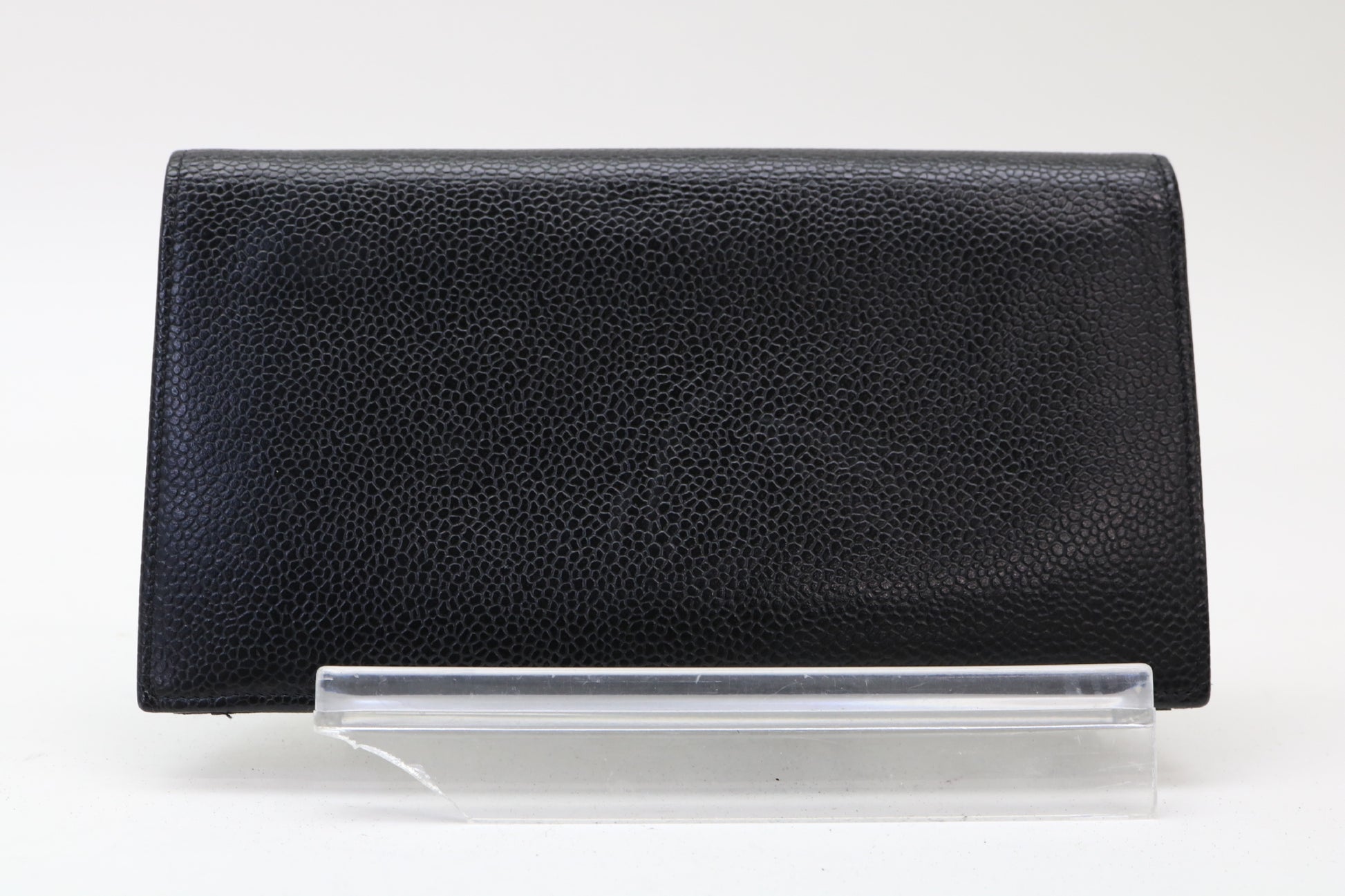 Chanel Coco Boy Flap Wallet Quilted Aged Calfskin, Black, Calfskin, Wallet