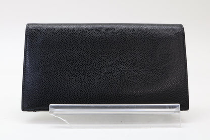 Chanel Coco Boy Flap Wallet Quilted Aged Calfskin, Black, Calfskin, Wallet