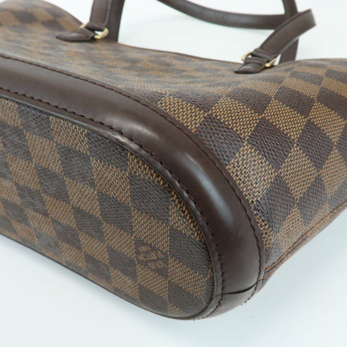 Louis Vuitton Manosque Damier, Brown, Canvas, Handbag