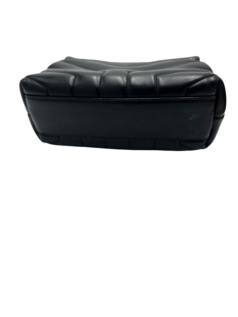 Saint Laurent Loulou NM Matelasse Chevron Leather, Black, Leather, Shoulder Bag