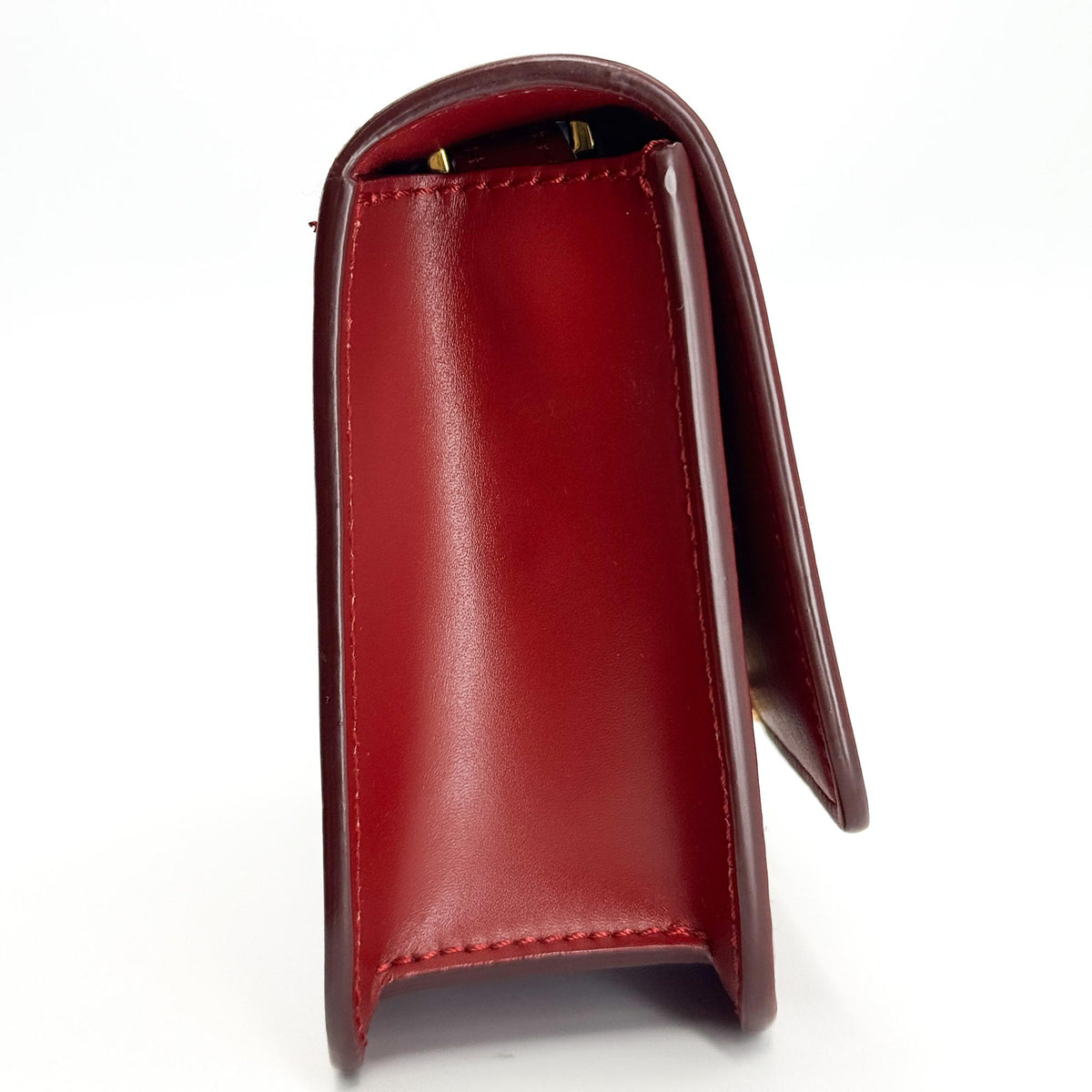 Burberry TB Flap Leather, Red, Leather, Handbag