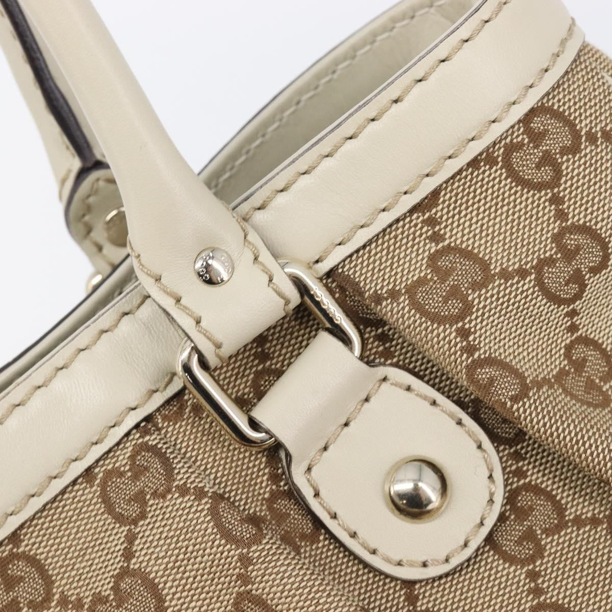 Gucci Sukey Top Handle GG Canvas, Beige, Canvas, Tote Bag