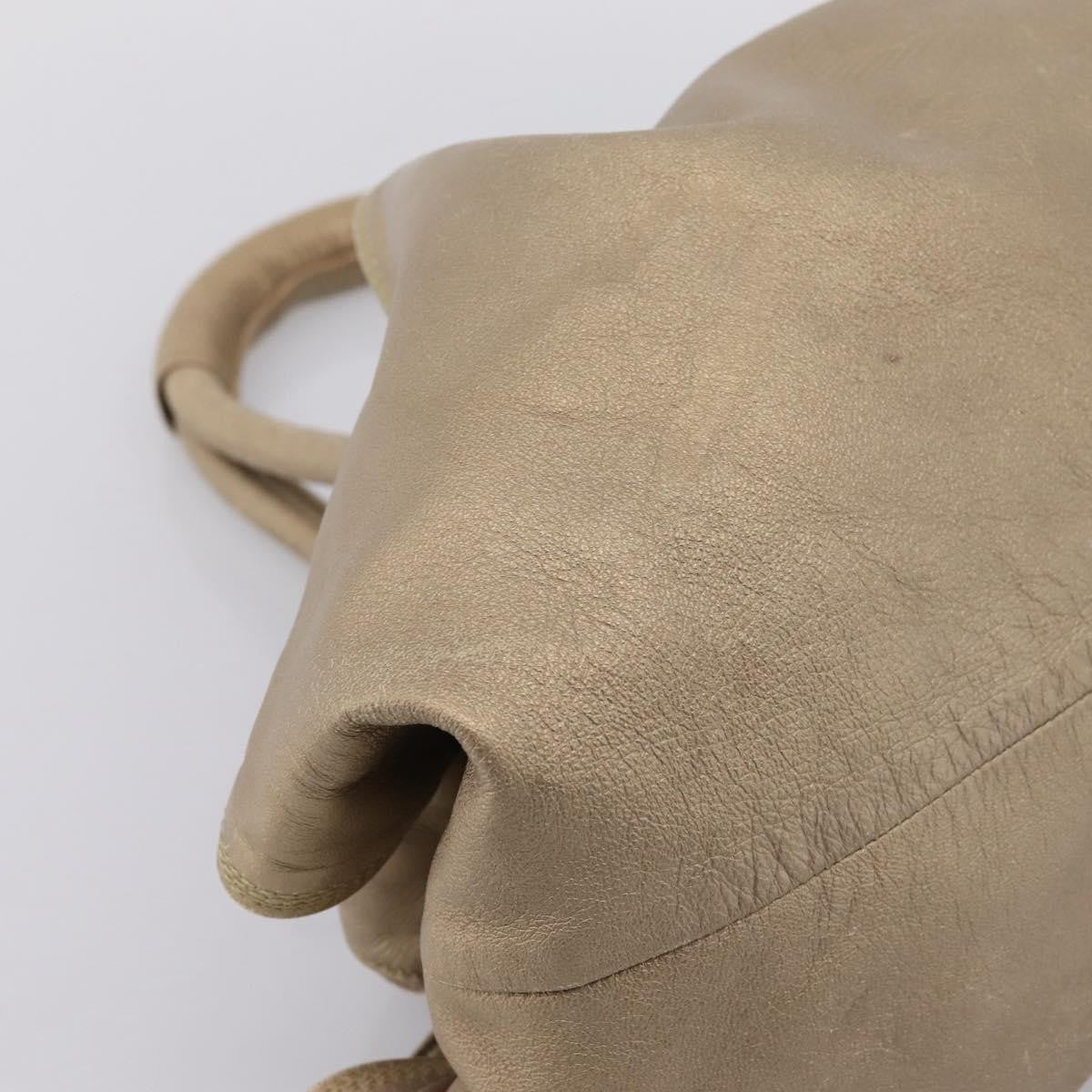 Loewe Aire Leather, Gold, Leather, Shoulder Bag
