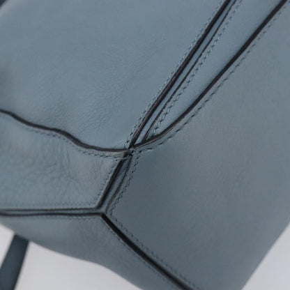 Loewe Puzzle Leather, Blue, Leather, Handbag