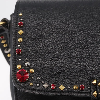 Miu Miu Shoulder Leather, Black, Leather, Shoulder Bag