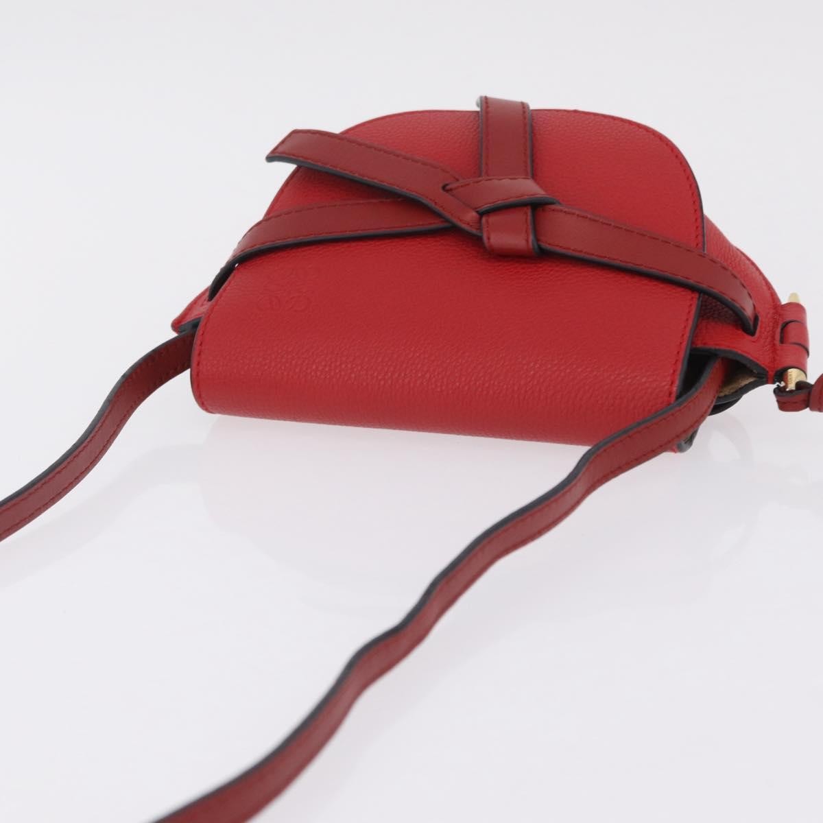Loewe Metal Gate Leather, Red, Leather, Shoulder Bag
