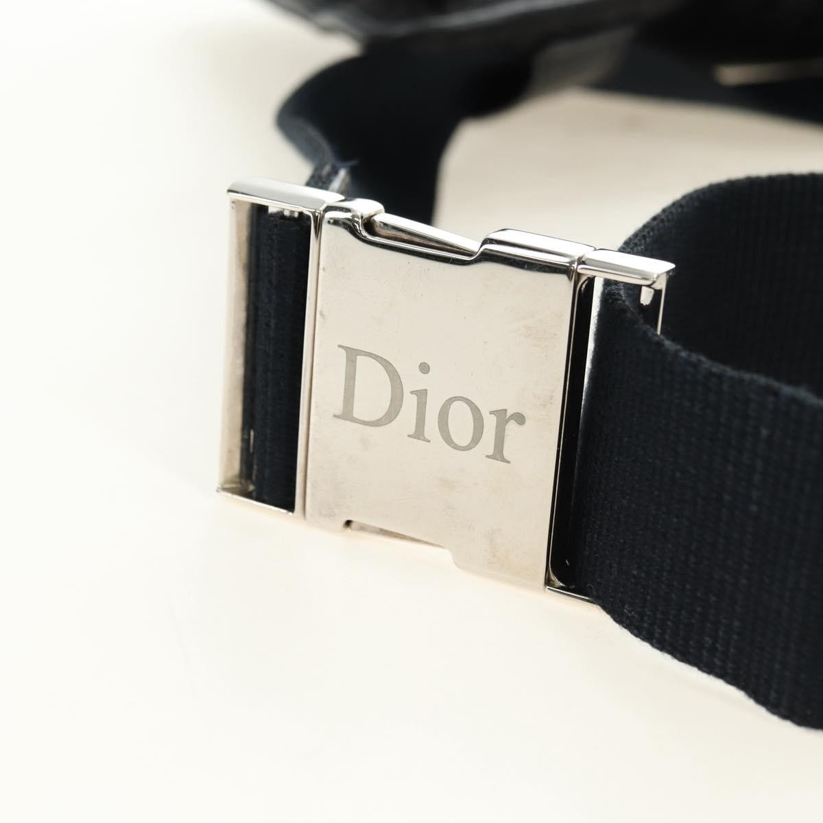 Christian Dior Vintage Street Chic Belt Diorissimo Canvas, Black, Canvas, Handbag