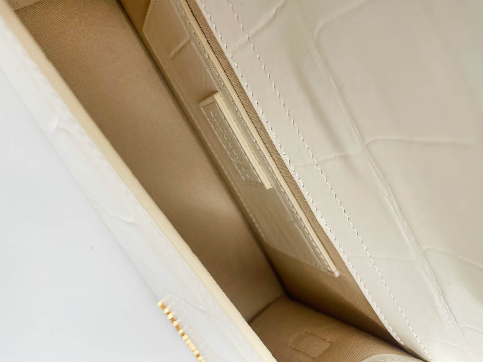Jacquemus Le Bambinou Flap Shoulder Bag Padded Leather, WHITE, LEATHER, Travel bag