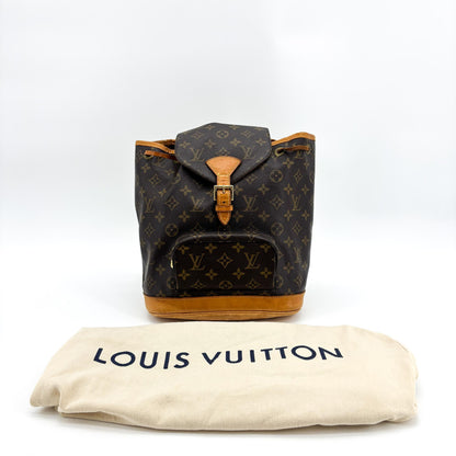 Louis Vuitton Vintage Montsouris Monogram Canvas, Brown, Canvas, Backpack