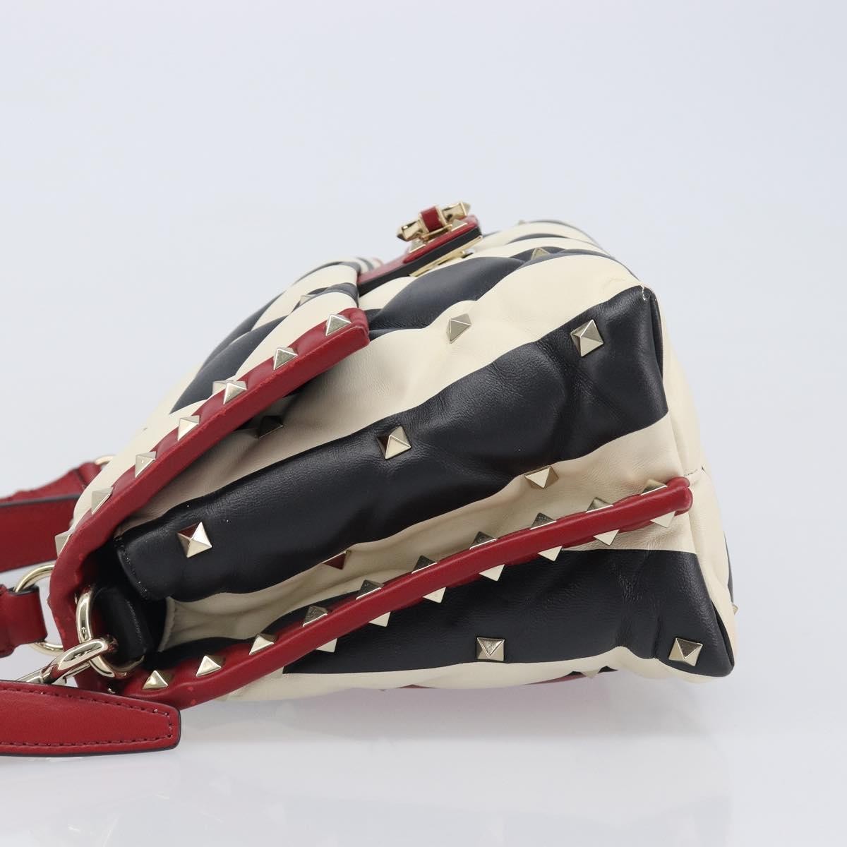 Valentino Garavani Candystud Top Handle Leather, Red, Leather, Handbag