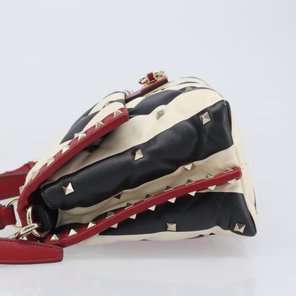 Valentino Garavani Candystud Top Handle Leather, Red, Leather, Handbag