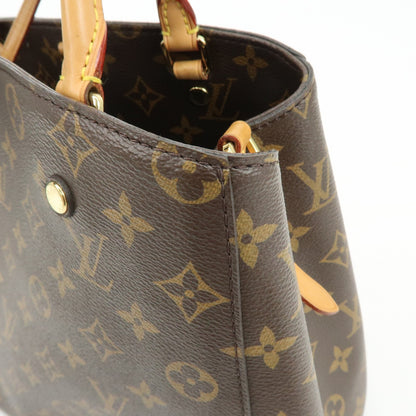 Louis Vuitton Montaigne Monogram Canvas, Brown, Canvas, Handbag
