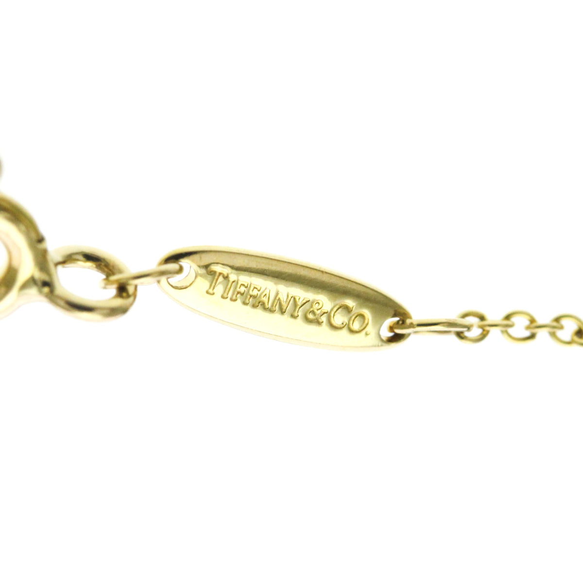 Tiffany & Co. Elsa Peretti Diamonds By The Yard Pendant 18K Rose Gold with Pear-Shaped Diamond, Yellow, Yellow Gold, Necklace