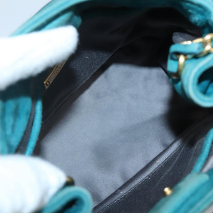 Miu Miu Shoulder Bag Suede leather, BLUE, SUEDE, Shoulder bag