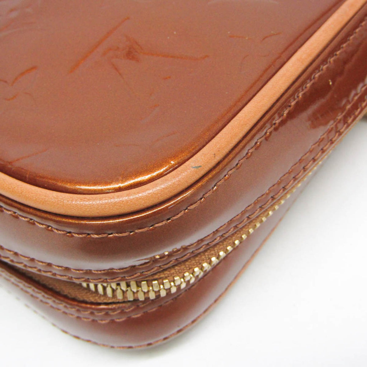 Louis Vuitton Vandam Monogram Vernis, Brown, Patent Leather, Handbag