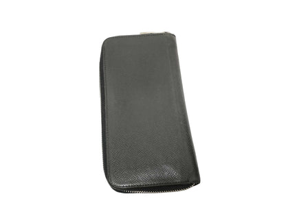 Louis Vuitton Zippy Organizer Taiga Leather, Black, Leather, Wallet