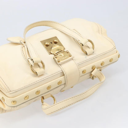 Miu Miu Beau Top Handle Leather, Beige, Leather, Handbag
