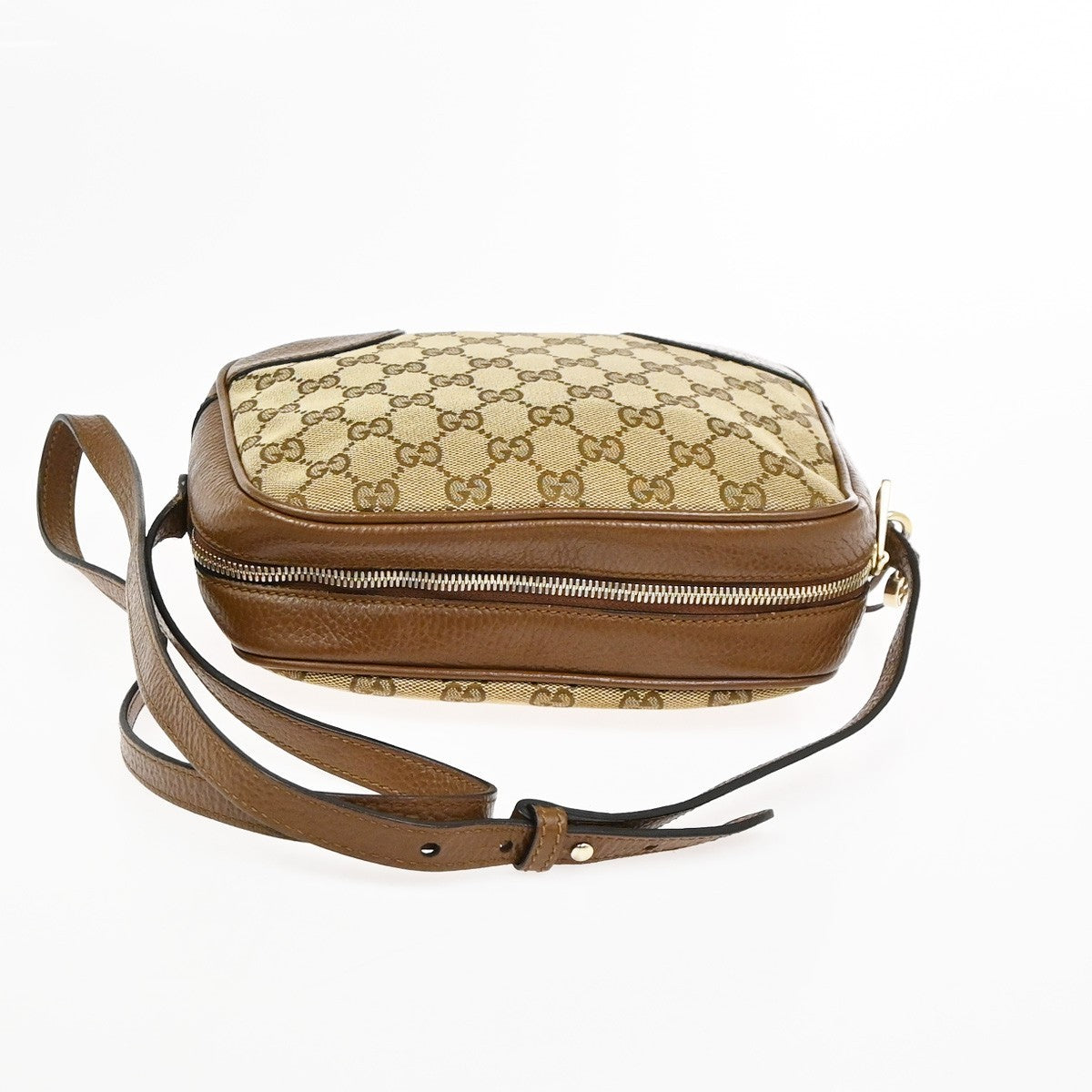 Gucci Bree Disco GG Canvas with Leather, Brown, Canvas, Crossbody Bag