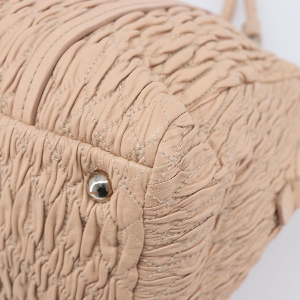 Miu Miu Shoulder Leather, Beige, Leather, Shoulder Bag