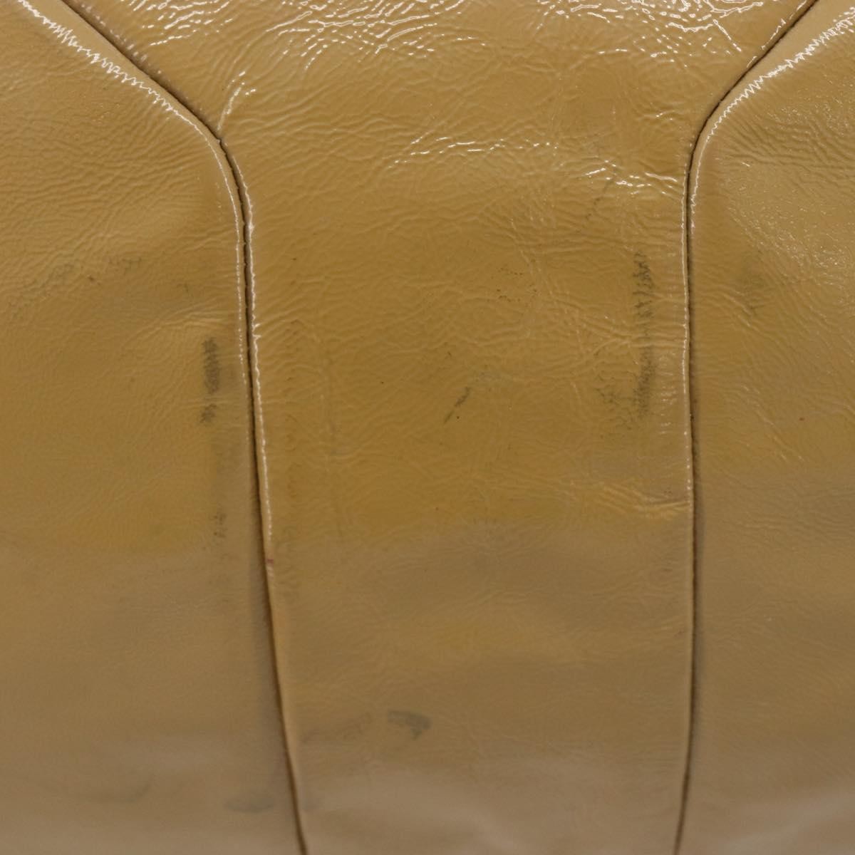 Saint Laurent Easy Y Satchel Patent, Beige, Patent Leather, Handbag