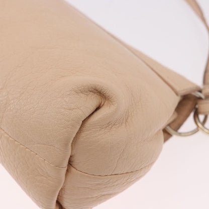 Chloe Lily Leather, Beige, Leather, Shoulder Bag