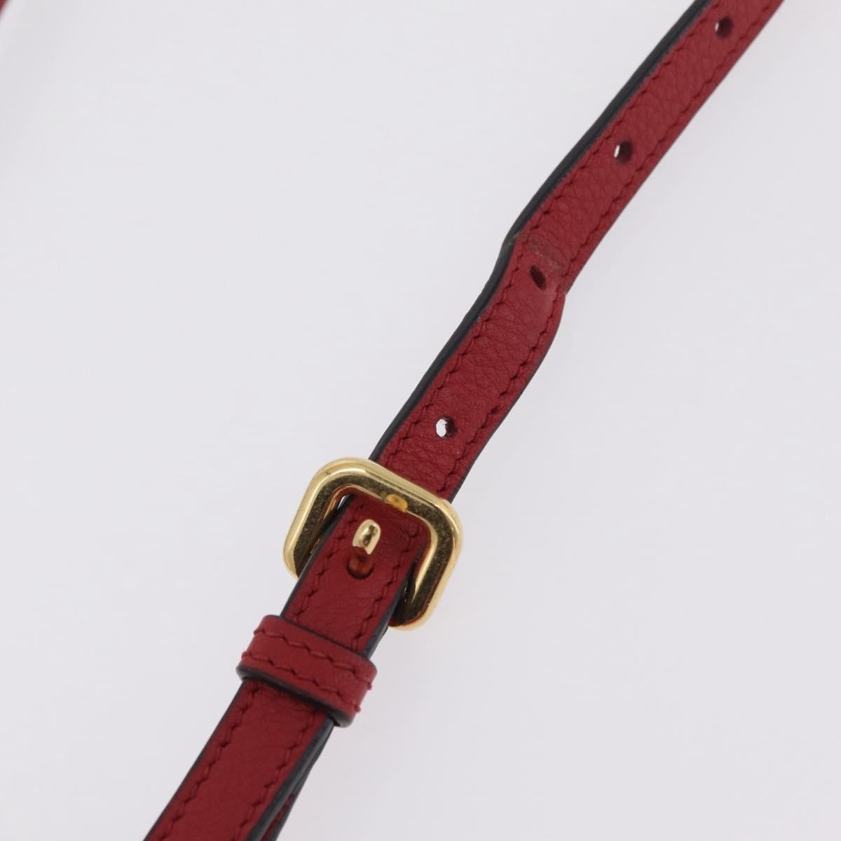 Prada Barrel Vitello Phenix, Red, Leather, Crossbody Bag