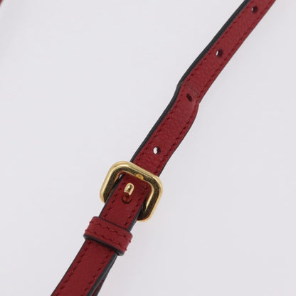 Prada Barrel Vitello Phenix, Red, Leather, Crossbody Bag