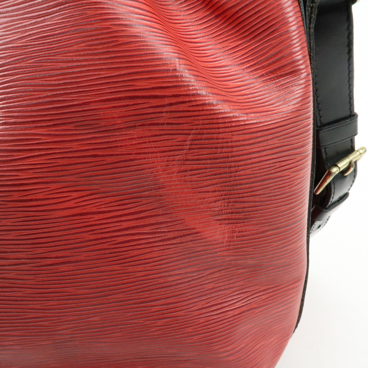 Louis Vuitton Bicolor Petit Noe Epi Leather, Red, Leather, Handbag