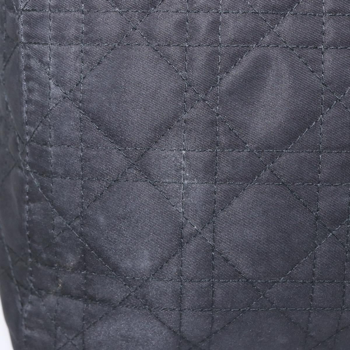 Christian Dior Vintage Lady Dior Cannage Quilt Nylon, Black, Nylon, Handbag