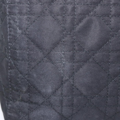 Christian Dior Vintage Lady Dior Cannage Quilt Nylon, Black, Nylon, Handbag