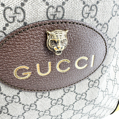 Gucci Neo Vintage Drawstring GG Coated Canvas, Beige, Canvas, Backpack