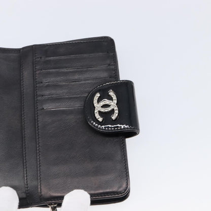 Chanel Brilliant CC French Quilted Patent, Black, Patent Leather, Wallet