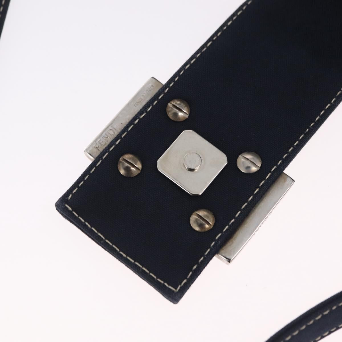 Fendi Baguette Canvas, Navy, Canvas, Handbag