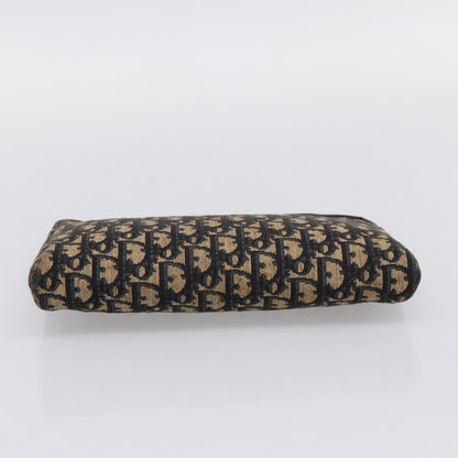 Christian Dior Wristlet Clutch Oblique Canvas, Navy, Canvas, Clutch