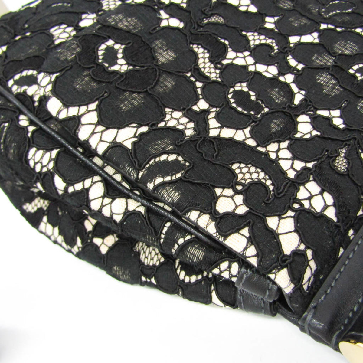 Dolce & Gabbana Miss Sicily Floral Lace, Black, Cotton, Handbag