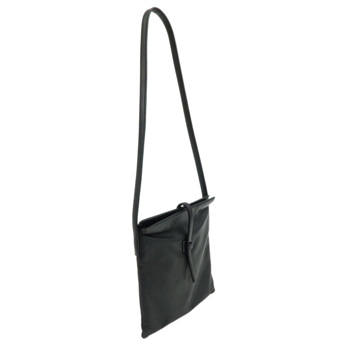 Loewe Vintage Anagram Leather, Black, Leather, Handbag